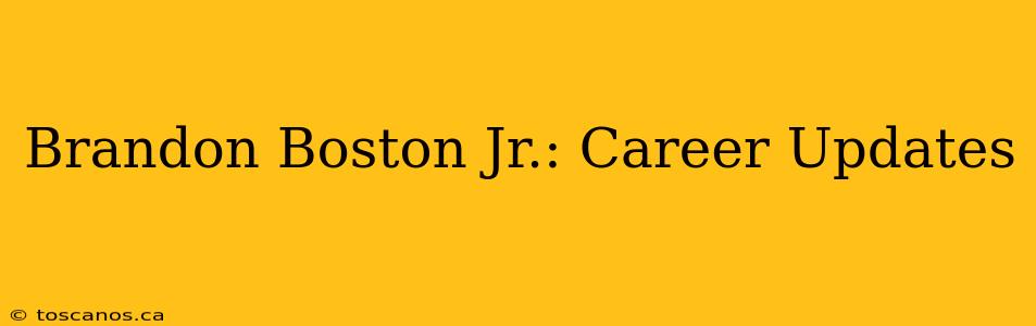 Brandon Boston Jr.: Career Updates