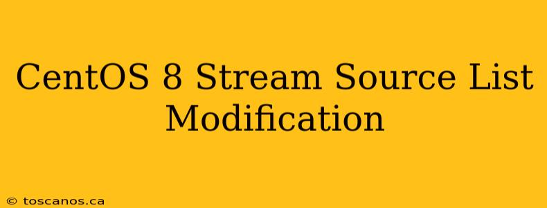 CentOS 8 Stream Source List Modification