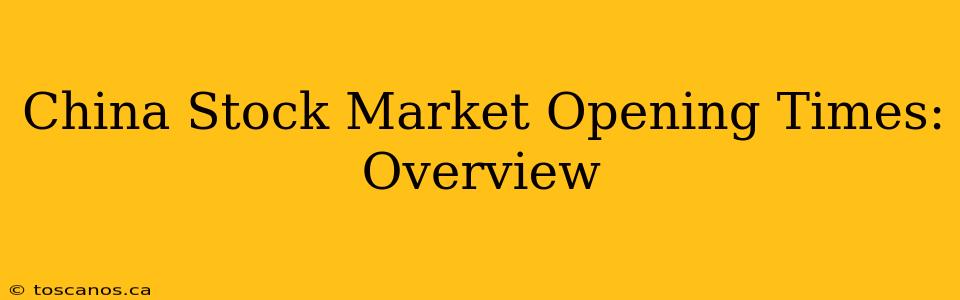 China Stock Market Opening Times: Overview