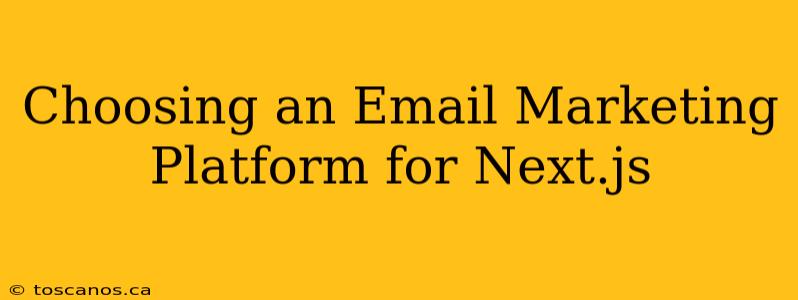 Choosing an Email Marketing Platform for Next.js