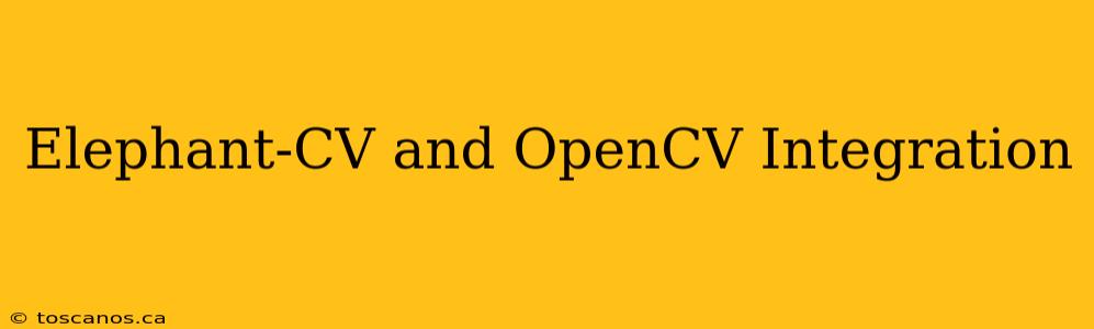 Elephant-CV and OpenCV Integration