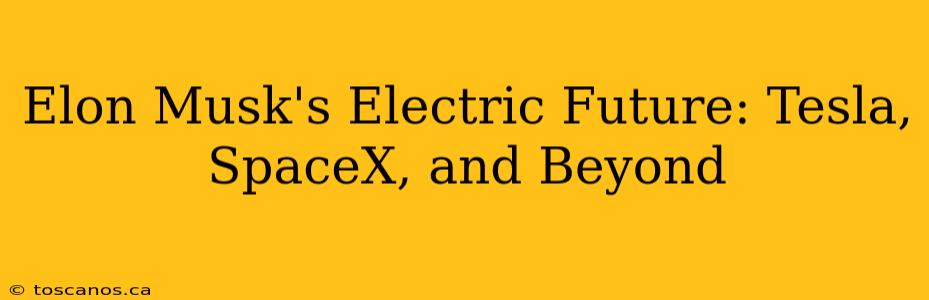 Elon Musk's Electric Future: Tesla, SpaceX, and Beyond