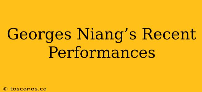 Georges Niang’s Recent Performances