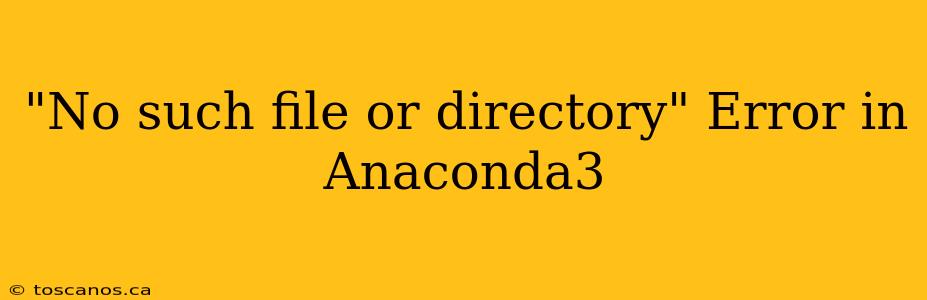"No such file or directory" Error in Anaconda3