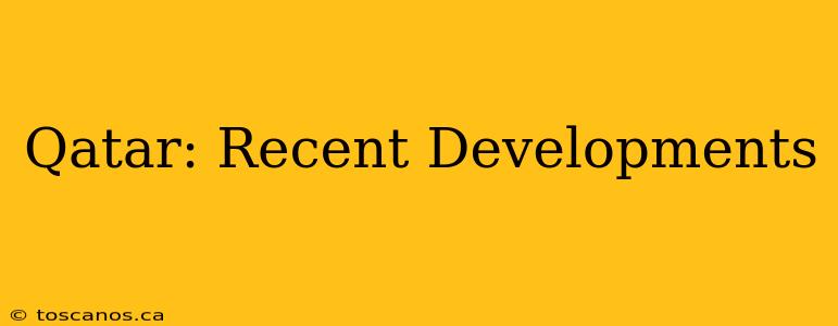 Qatar: Recent Developments