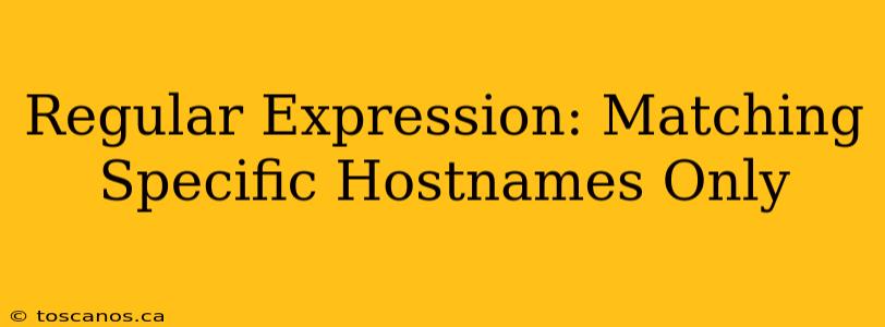 Regular Expression: Matching Specific Hostnames Only