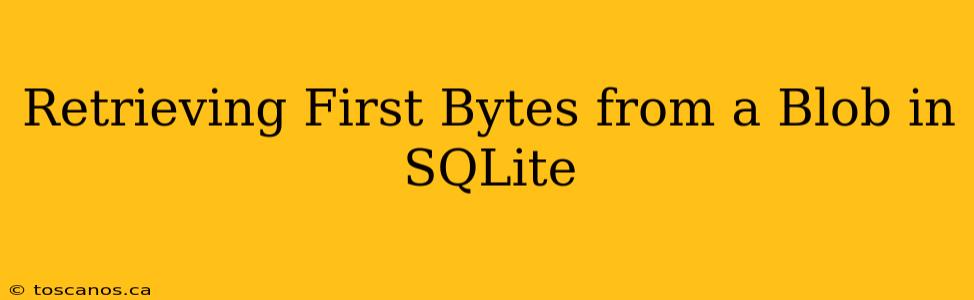 Retrieving First Bytes from a Blob in SQLite