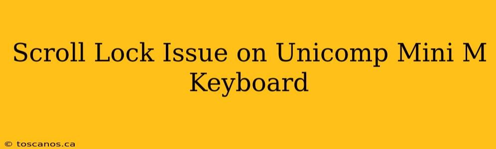 Scroll Lock Issue on Unicomp Mini M Keyboard